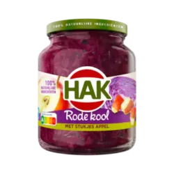 Hak Red cabbage with pieces of apple