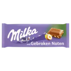 Milka Tablet gebroken noot