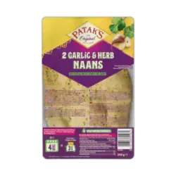 Patak's Knoblauch und Kräuter Naans 2 x 120g