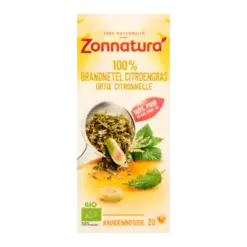 Zonnatura Bio 100% Brandnetel Citroengras Kruideninfusie 20 Zakjes