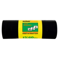 Komo Huisvuilzakken met trekband 60 liter