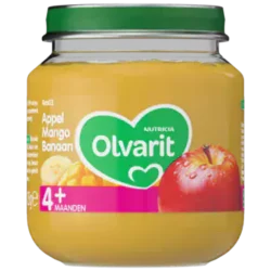 Olvarit Apfel Mango Banane 4+