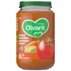 Olvarit Tomaat Rundvlees Aardappel Wortel 6+