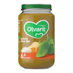 Olvarit Spinazie Witvis Rijst 6+