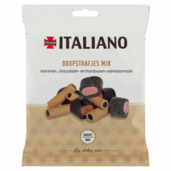 Italiano Dropstaafjes Mix Salmiak Drop en Karamelsmaak