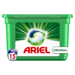 Ariel All-in-1 PODS, Liquid Detergent Detergent Capsules Original 15 Washes