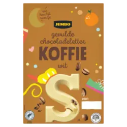 Jumbo Chocoladeletter S Wit met Koffie