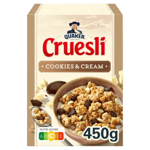 Quaker Cruesli Kekse und Sahne